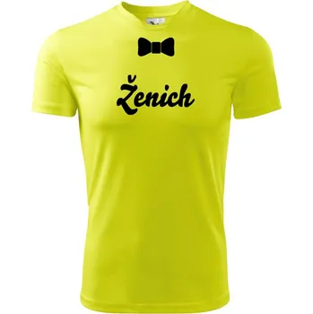 Pánské tričko Rozlučka motýlek - ženich - Pánské triko Fantasy sportovní (dresovina) - 2XL ( Neonově žlutá )