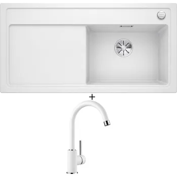 Granitový dřez Granitový dřez SET Blanco ZENAR XL 6 S bílá 523968 + Blanco MIDA bílá 519418