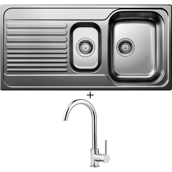 Nerezový dřez Nerezový dřez SET Blanco TIPO II 6 S nerez přírodní lesk 526620 + Deante ASTER 062 M chrom