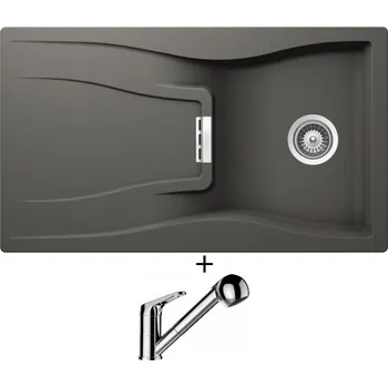 Granitový dřez Granitový dřez SET Schock WATERFALL D-100 Silverstone + Schock COSMO 525122 chrom