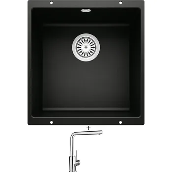 Kuchyňský dřez Dřez pod desku SET Blanco ROTAN 400 U černá 526097 + Blanco MILA chrom 519414