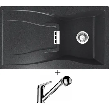 Granitový dřez Granitový dřez SET Schock WATERFALL D-100 Magma + Schock COSMO 525122 chrom