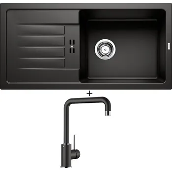 Kuchyňský dřez Granitový dřez SET BLANCO FAVUM XL 6 S černá 526082 + Blanco MILI černá 526159
