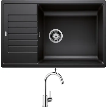 Granitový dřez Granitový dřez SET Blanco ZIA XL 6 S Compact antracit 523273 + Blanco MIDA chrom 517742