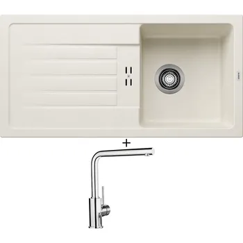 Granitový dřez Granitový dřez SET BLANCO FAVUM 45 S bílá soft 527083 + Blanco MILA chrom 519414