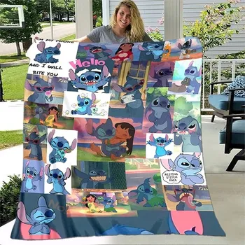 Dětská deka Roztomilá flanelová deka s motivem Stitche - 29,100x150cm