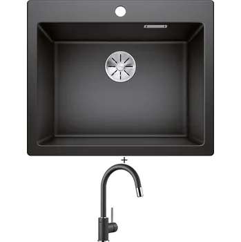 Granitový dřez Granitový dřez SET Blanco PLEON 6 antracit 521678 + Blanco MIDA-S antracit 521455