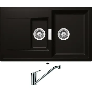 Granitový dřez Granitový dřez SET Schock MONO D-150 Night + Schock EVINAS 577000 nerez