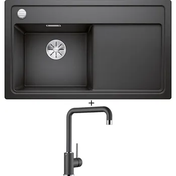 Granitový dřez Granitový dřez SET Blanco ZENAR 45 S antracit 523850 + Blanco MILI antracit 523103