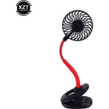 Domácí ventilátor Přenosný USB větrák s klipem - Černá