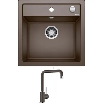 Kuchyňský dřez Granitový dřez SET Blanco DALAGO 5 kávová s excentrem 518529 + Blanco MILI kávová 523111