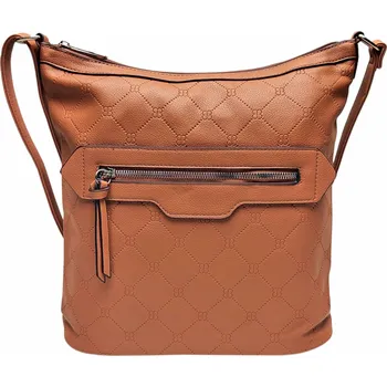 Kabelka Středně hnědá crossbody kabelka se vzory Raika