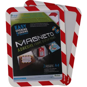 tarifold Magneto kapsa A4 bezpečnostní samolepící, červeno-bílá, 2ks