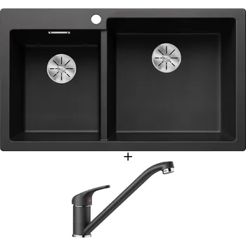 Granitový dřez Granitový dřez SET Blanco PLEON 9 antracit 523057 + Blanco DARAS antracit 517721