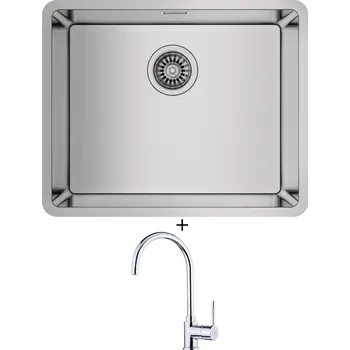 Nerezový dřez Dřez pod desku SET Teka BE LINEA RS15 50.40 X nerez + Teka SP 995 CR chrom