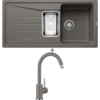 Granitový dřez Granitový dřez SET Blanco SONA 6 S šedá vulkán + nerezová miska + Blanco MIDA šedá vulkán 526965