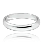 MINET+ Stříbrný snubní prsten 4 mm - vel. 64 JMAN0447SR64