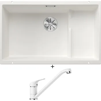 Granitový dřez Dřez pod desku SET Blanco SUBLINE 700 U Level bílá + koš z nerezu 523456 + Blanco DARAS bílá 517724