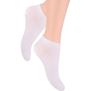 Pánské ponožky Pánské nízké ponožky jednobarevné 024 Steven Barva/Velikost: bílá / 41/43