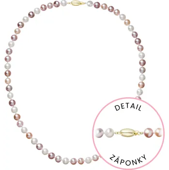 Náušnice Perlový náhrdelník z říčních perel se zapínáním ze 14 karátového zlata 922004.3/9271A multi
