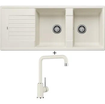 Granitový dřez Granitový dřez SET Blanco ZIA 8 S bílá soft s excentrem + Blanco MILI bílá soft 527461