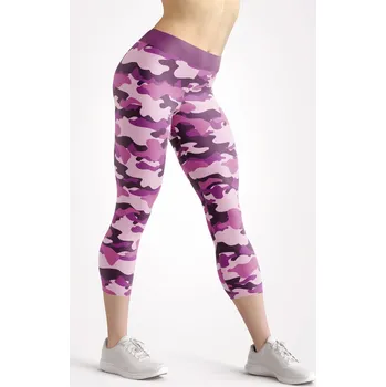 Dámské legíny UTOPY 3/4 Dámské sportovní legíny Art of Camo Pink Velikost: XL