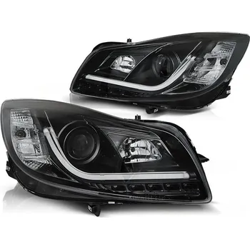 Přední světlomet PŘEDNÍ SVĚTLOMETY, SVĚTLA, LAMPY OPEL INSIGNIA, 2008-2012, TUBE LIGHT, LED, ČERNÉ BLACK (LPOP95)
