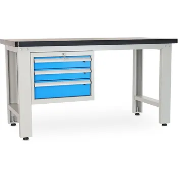 Dílenský stůl Dílenský stůl Solid MDF-30, 150 cm, závěsný box, černá