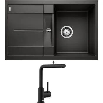 Granitový dřez Granitový dřez SET Blanco METRA 45 S černá 525915 + Blanco MILA černá matná 526657