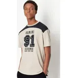 Armani Exchange 6LZTLGZJGAZ pánské tričko béžové