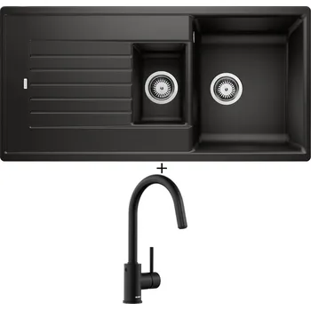 Granitový dřez Granitový dřez SET Blanco ZIA 6 S černá 526021 + Blanco MIDA-S černá matná 526653