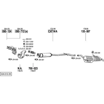 závěsná guma Bosal 255-550