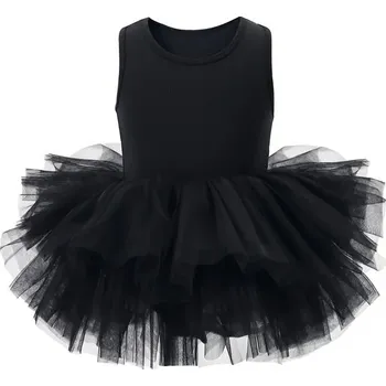 Dívčí šaty Dívčí baletní tutu šaty pro princezny a baletky - Černá,53 x 56 cm