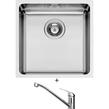 Nerezový dřez Dřez pod desku SET Pyramis LYDIA (40x40) 1B nerez + Pyramis ASALIA chrom