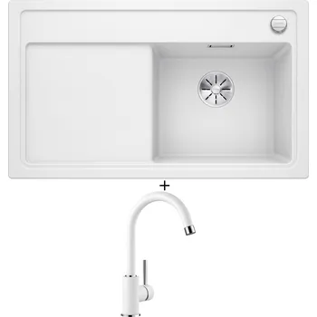 Granitový dřez Granitový dřez SET Blanco ZENAR 45 S bílá 523788 + Blanco MIDA bílá 519418