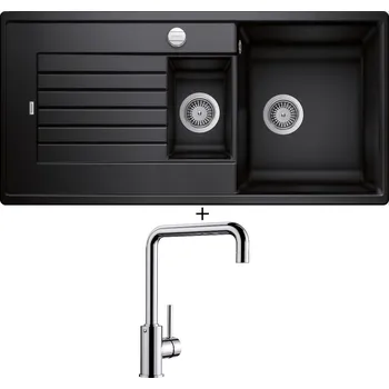 Granitový dřez Granitový dřez SET Blanco ZIA 6 S antracit s excentrem 514740 + Blanco MILI chrom 519413