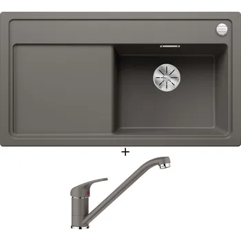 Granitový dřez Granitový dřez SET Blanco ZENAR 5 S šedá vulkán 527365 + Blanco DARAS šedá vulkán 526934