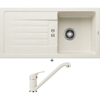 Kuchyňský dřez Granitový dřez SET BLANCO FAVUM 45 S bílá soft 527083 + Blanco DARAS bílá soft 526935