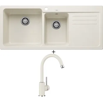 Granitový dřez Granitový dřez SET Blanco NAYA 8 S bílá soft 527131 + Blanco MIDA bílá soft 526966