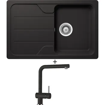 Granitový dřez Granitový dřez SET Schock FORMHAUS D-100S Onyx + Schock EPOS 540000 Onyx