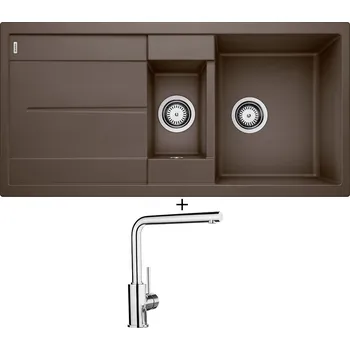 Granitový dřez SET Blanco METRA 6 S kávová 515046 + Blanco MILA chrom 519414