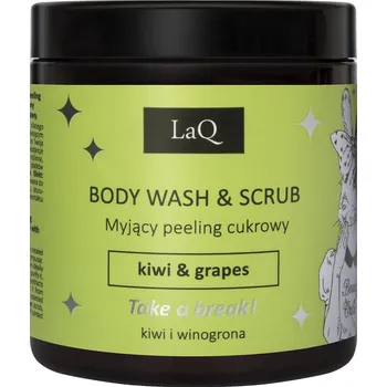 Tělový peeling LaQ Kiwi and grape tělový peeling z přírodního cukru, 200 ml