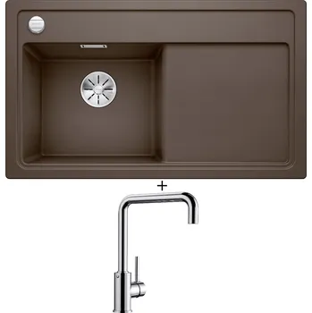 Granitový dřez Granitový dřez SET Blanco ZENAR 45 S kávová 523861 + Blanco MILI chrom 519413