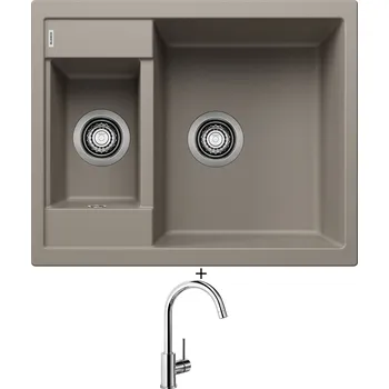 Granitový dřez Granitový dřez SET Blanco METRA 6 tartufo 517352 + Blanco MIDA chrom 517742