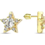 Lillian Vassago Zlaté peckové náušnice hvězdy se zirkony LLV98-GER015
