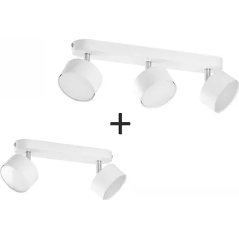 TK LIGHTING Sada osvětlení - CLARK, sestava č. 3, bílá/chrom