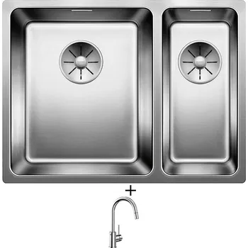 Nerezový dřez Dřez pod desku SET Blanco ANDANO 340/180-U nerez hedvábný lesk 522979 + Blanco MIDA-S chrom 521454