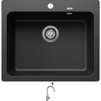 Granitový dřez Granitový dřez SET Blanco NAYA 6 antracit 519638 + Blanco MIDA-S chrom 521454