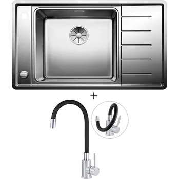 Nerezový dřez Nerezový dřez SET Blanco ANDANO XL 6 S-IF Compact nerez hedvábný lesk 523002 + Deante NEO LUNO BOC B720 nerez