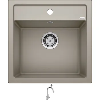 Granitový dřez Granitový dřez SET Blanco DALAGO 5 tartufo + Blanco MIDA-S chrom 521454